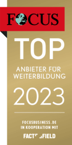 FOCUS Siegel Top Anbieter für Weiterbildung 2023
