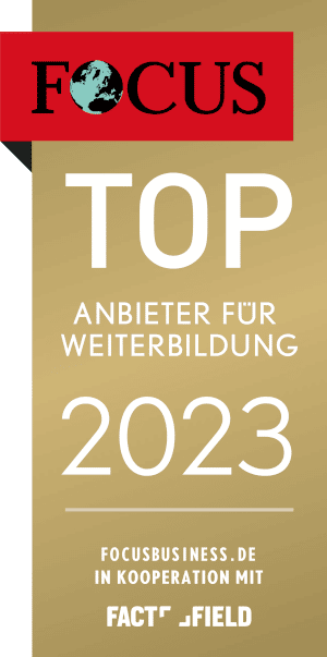 FOCUS Siegel Top Anbieter für Weiterbildung 2023